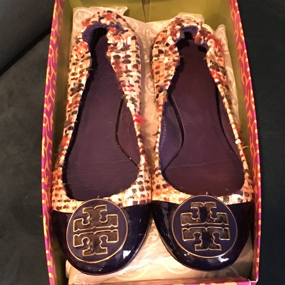 Tory Burch rare tweed ballet flats